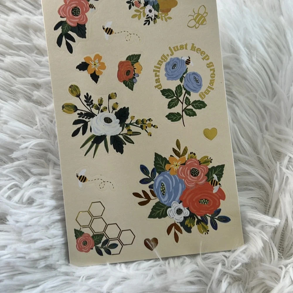 Agenda 52 Bee & Floral Sticker Set - Foiled bees 15 sheets 473pcs